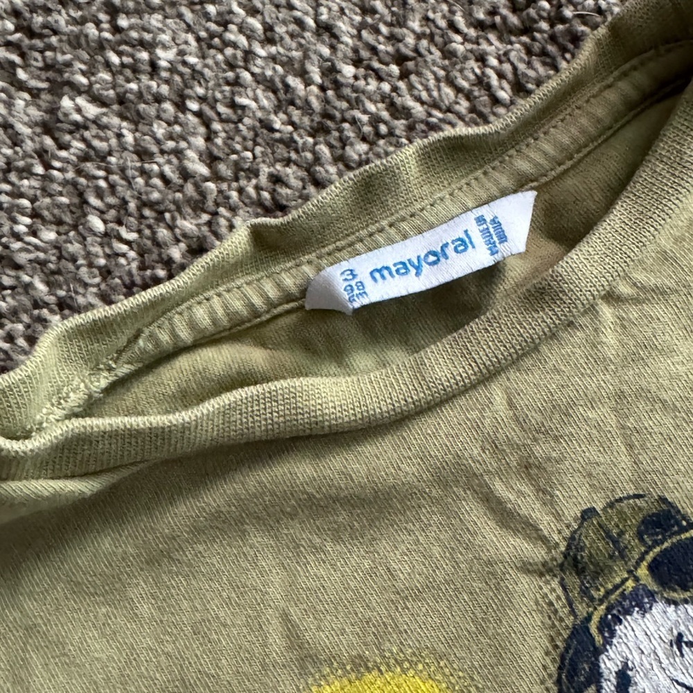 Mayoral Boys Green Dinosaur Graphic T-Shirt | Size 3T - Picture 3 of 3